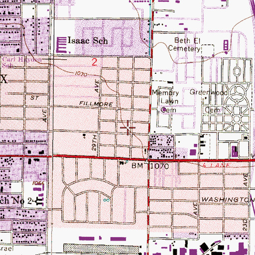 Topographic Map of Willow Park, AZ