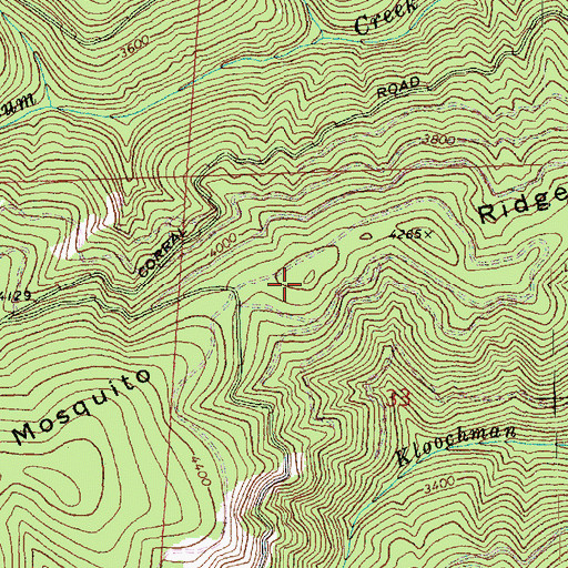Topographic Map of Mosquito Ridge, WA