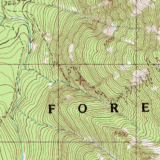 Topographic Map of Mount Aix Trail, WA