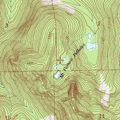 Topographic Map of Mount Fernow Potholes, WA