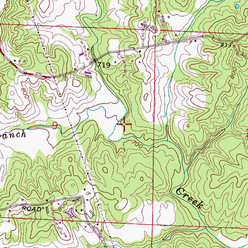Topographic Map of Mineral Springs Branch, AL