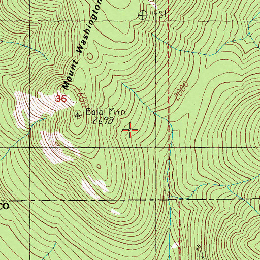 Topographic Map of Mount Washington Trail, WA