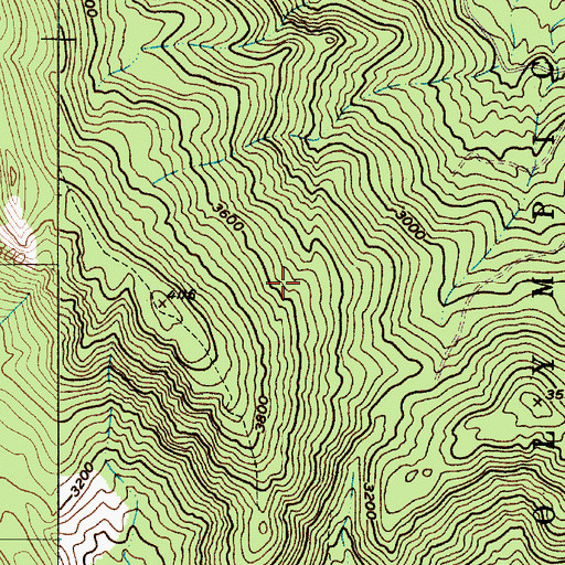 Topographic Map of Mount Zion Trail (historical), WA