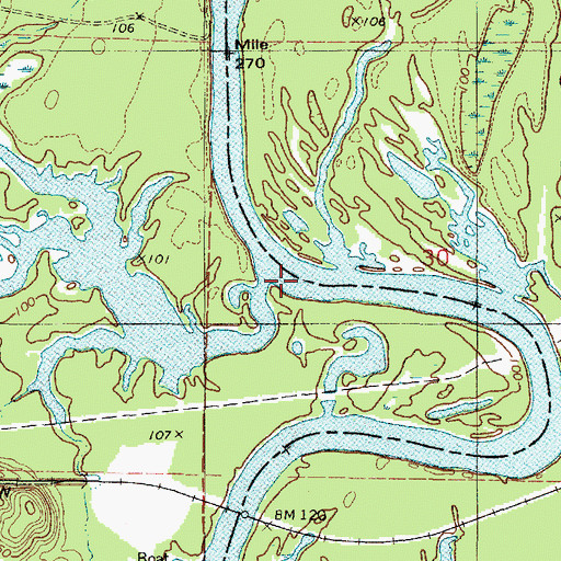Topographic Map of Minter Creek, AL