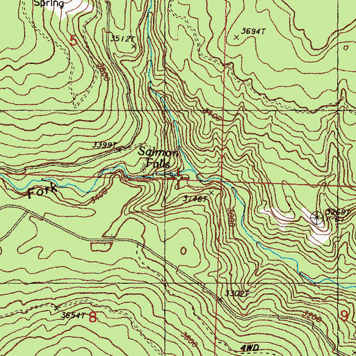 Topographic Map of Muckamuck Creek, WA