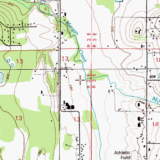 Topographic Map of Mud Creek, WA