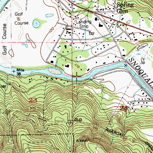 Topographic Map of Mud Creek, WA