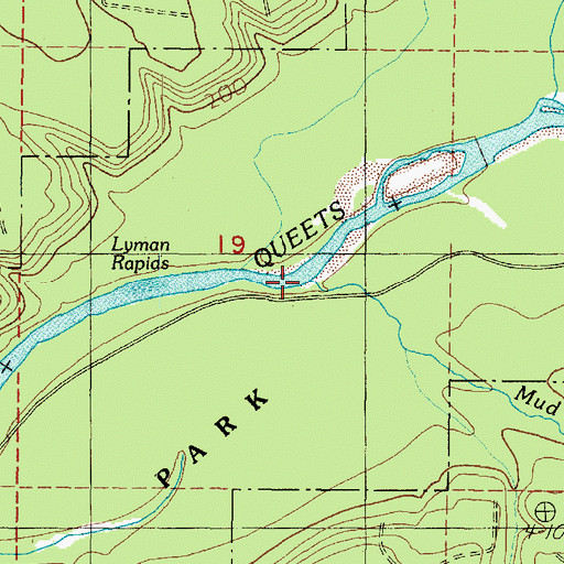 Topographic Map of Mud Creek, WA