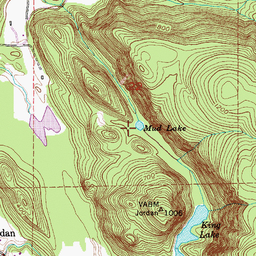Topographic Map of Mud Lake, WA