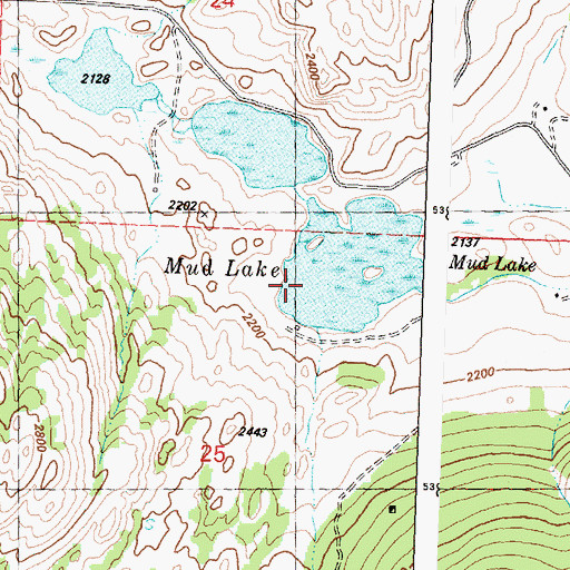 Topographic Map of Mud Lake, WA