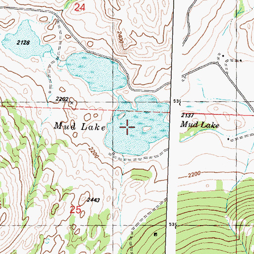 Topographic Map of Mud Lake, WA