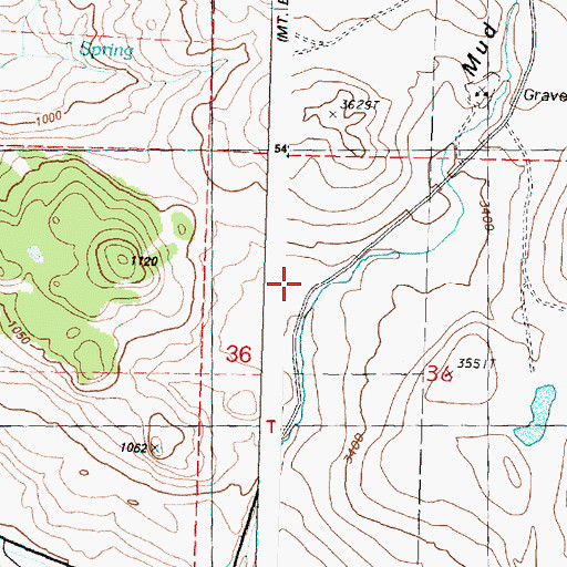 Topographic Map of Mud Lake Valley, WA