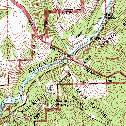 Topographic Map of Mud Spring Canyon, WA