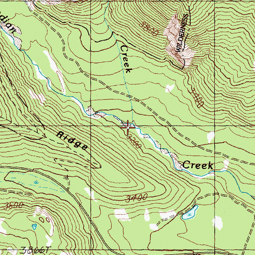 Topographic Map of Muddy Creek, WA