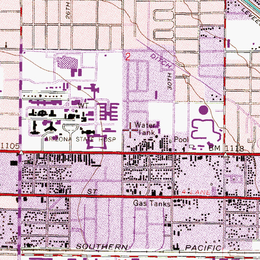 Topographic Map of Willow Park, AZ