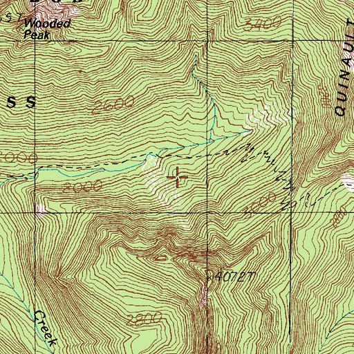 Topographic Map of Mulkey Shelter, WA