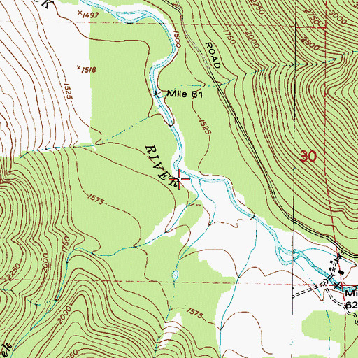 Topographic Map of Munden Creek, WA