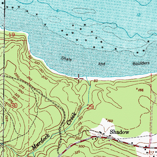 Topographic Map of Murdock Creek, WA