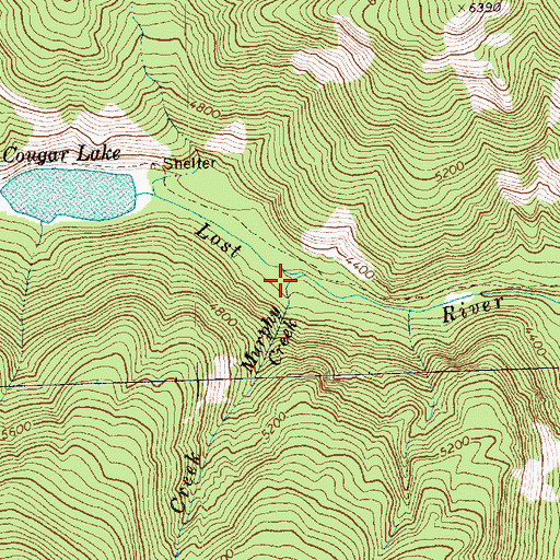 Topographic Map of Murphy Creek, WA