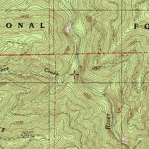 Topographic Map of Musgrove Creek, WA