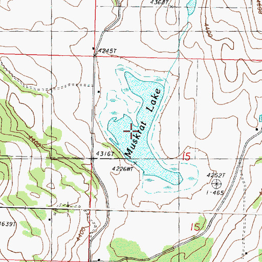 Topographic Map of Muskrat Lake, WA