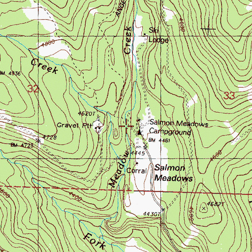 Topographic Map of Mutton Creek, WA