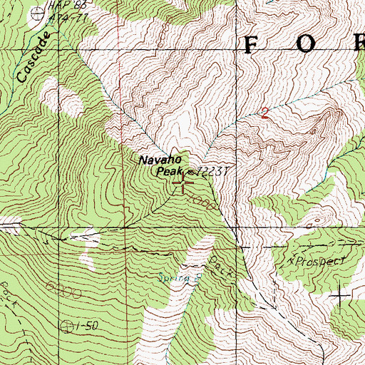 Topographic Map of Navaho Peak, WA