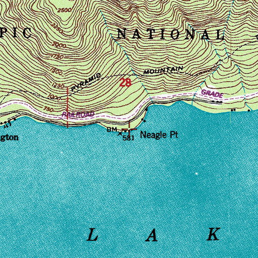 Topographic Map of Neagle Point, WA