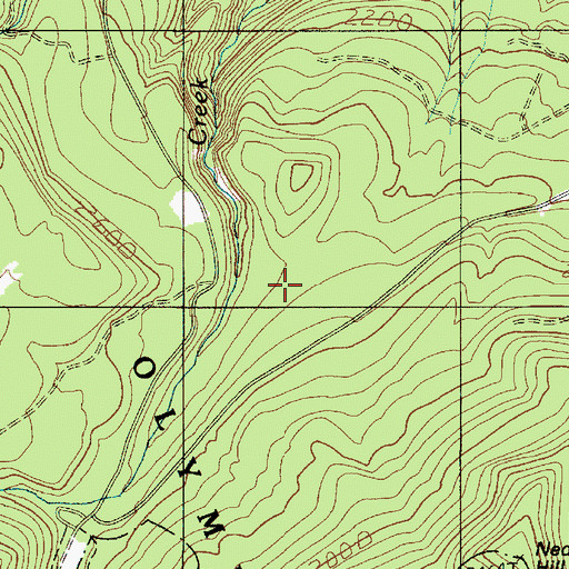 Topographic Map of Ned Hill Trail (historical), WA
