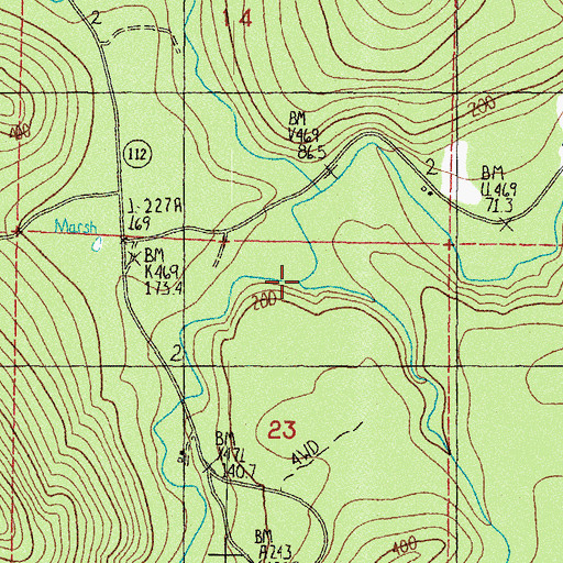 Topographic Map of Needham Creek, WA