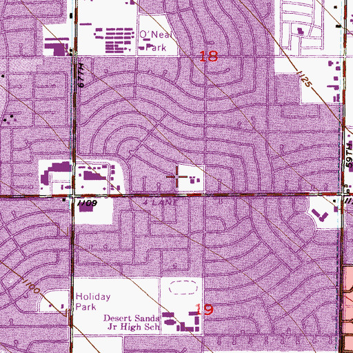 Topographic Map of Windsor Park, AZ