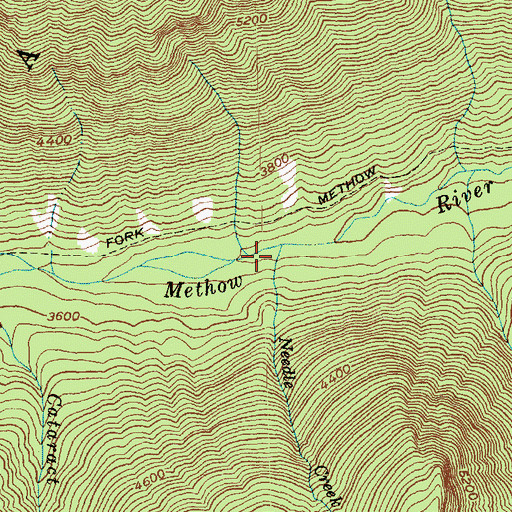 Topographic Map of Needle Creek, WA