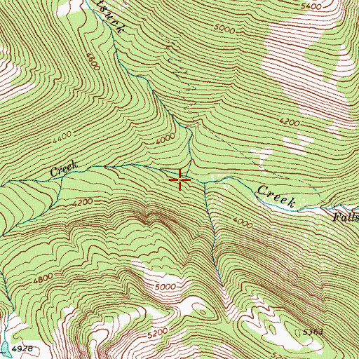 Topographic Map of Needle Creek, WA