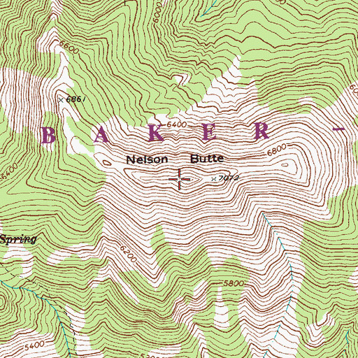 Topographic Map of Nelson Butte, WA