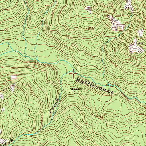 Topographic Map of Nelson Creek, WA