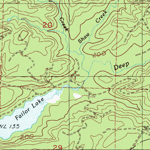 Topographic Map of Nelson Creek, WA