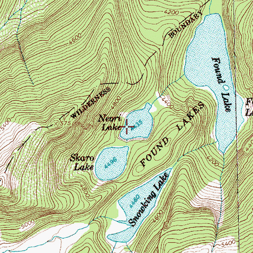 Topographic Map of Neori Lake, WA