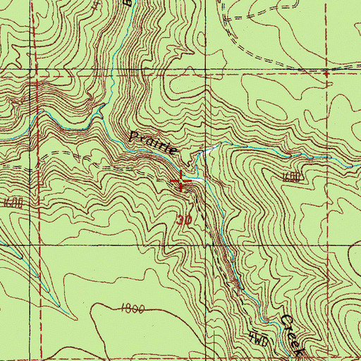 Topographic Map of New Pond Creek, WA
