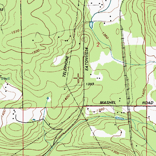 Topographic Map of New Reliance, WA