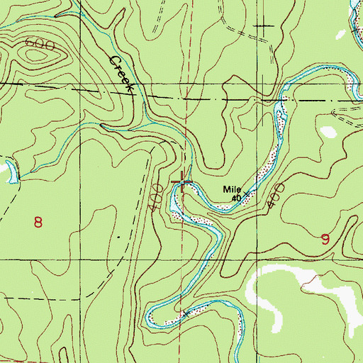 Topographic Map of Newbury Creek, WA