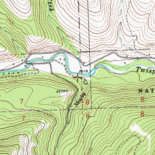 Topographic Map of Newby Creek, WA