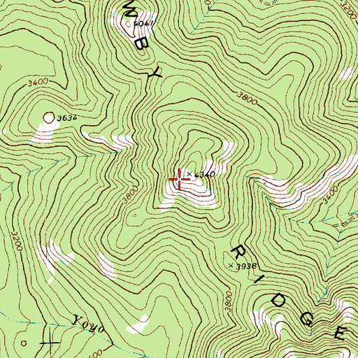 Topographic Map of Newby Ridge, WA