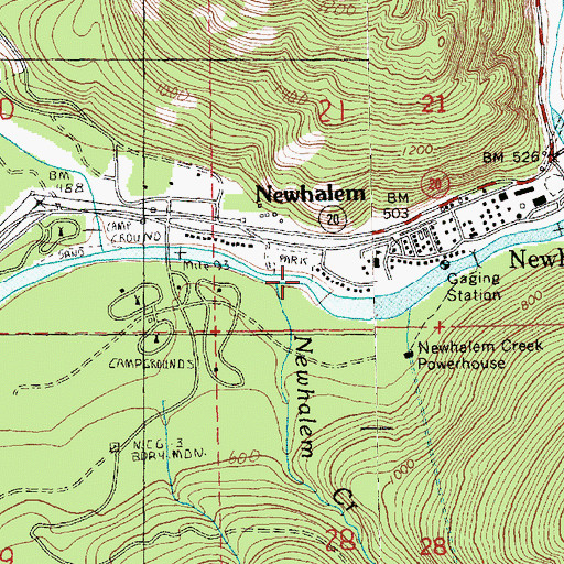 Topographic Map of Newhalem Creek, WA