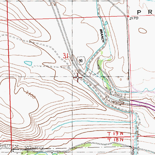Topographic Map of Newman Siphon, WA