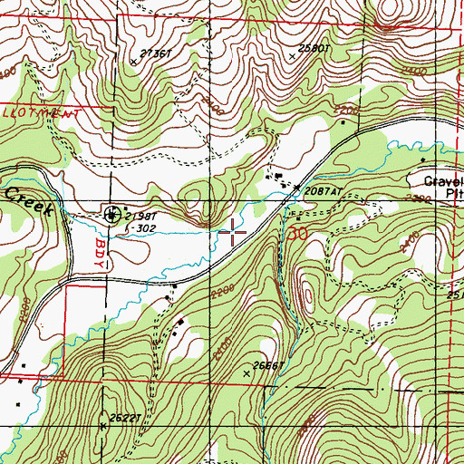 Topographic Map of Nicholson Creek, WA