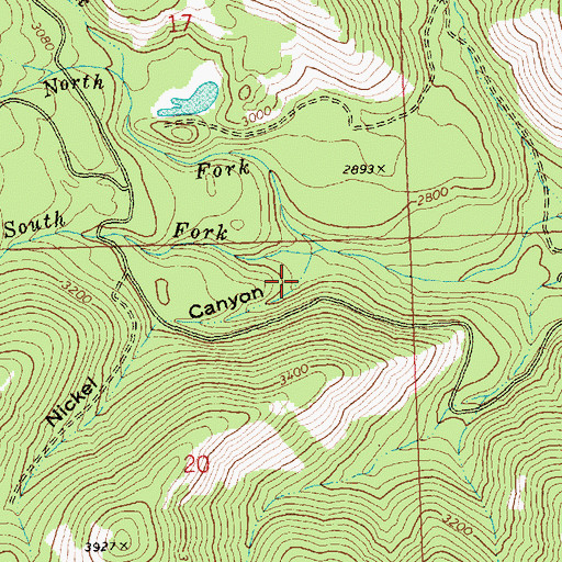 Topographic Map of Nickel Canyon, WA