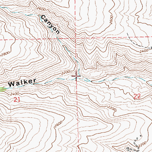 Topographic Map of Nickles Canyon, WA