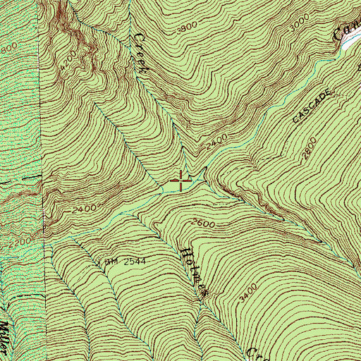 Topographic Map of Nickol Creek, WA