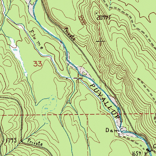 Topographic Map of Niesson Creek, WA