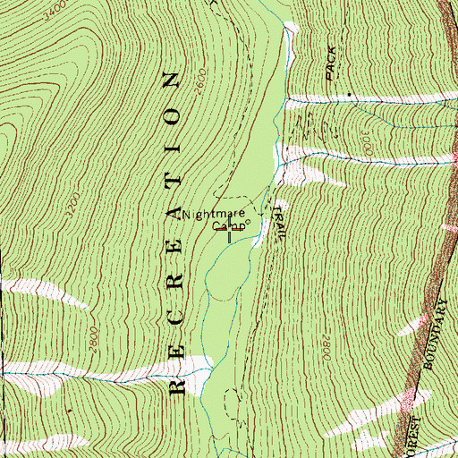 Topographic Map of Nightmare Camp, WA